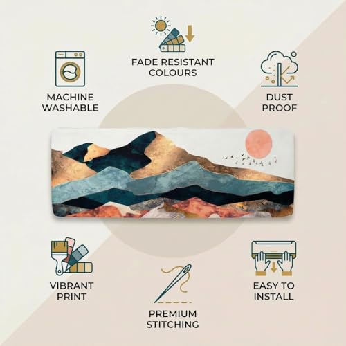 Image of Split AC Cover 1 ton, 1.5 ton to 2 Ton |Designer Digital Print Indoor AC Dust Cover | Stretchable Lycra Fabric | 38x12x9 Inch | Washable Polyester AC Indoor Unit Cover | Dust Dirt Resistant