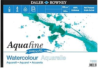 Daler Rowney Aquafine aquarelle artists watercolour SMOOTH pad A4 hot pressed