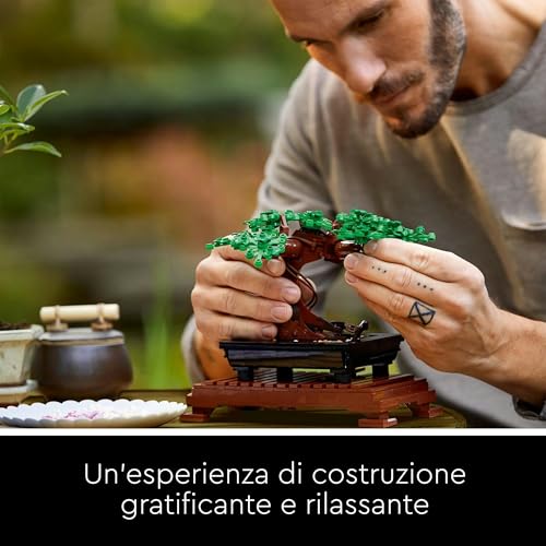 Bundle Giardino Zen - Costruzioni per Adulti con Albero Bonsai (10281) e Crisantemo (10368) - Regalo di San Valentino per Donna e Uomo - Piante per Arredamento di Casa - Modelli con Fiori Finti - Lego - Immagine 3