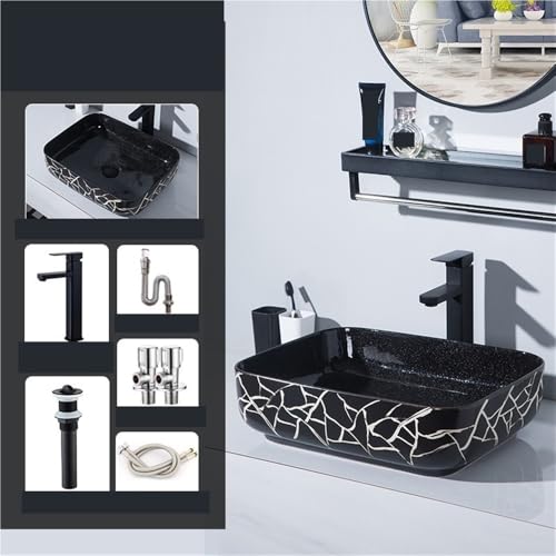 Lavabos de baño negros antimanchas sobre encimera para renovar el hogar 4