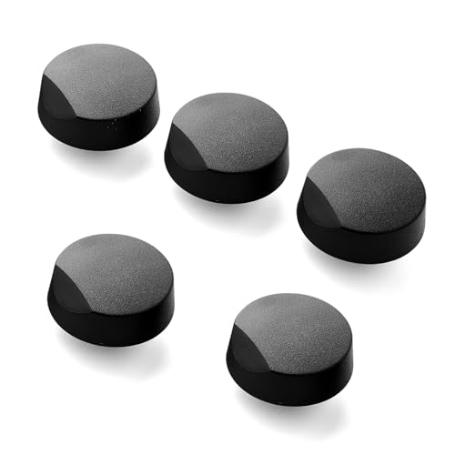 Upgraded 5 Pcs 82977 82974 Cooktop Knob Replacement for Dacor Stove Parts, SGM365 DE81-08738A Stove Knobs for Dacor Range Parts Burner Control Knobs DE81-10313A Black Plastic Gas Stove Top Knobs