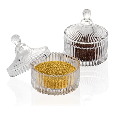 Clear Glass Storage Jar by EVEREST GLOBAL Cover