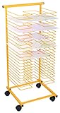 trockenwagen kunstunterricht Maße: 42,5 x 41 x 98 cm EDUPLAY 240080 Papiertrockenständer, Gelb, pulverbeschichteter Stahl