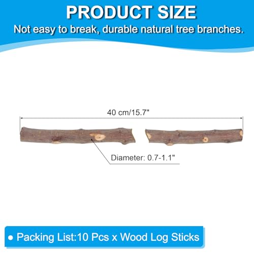 Bûches en bois 40cm branches séchées ornements bricolage - 3