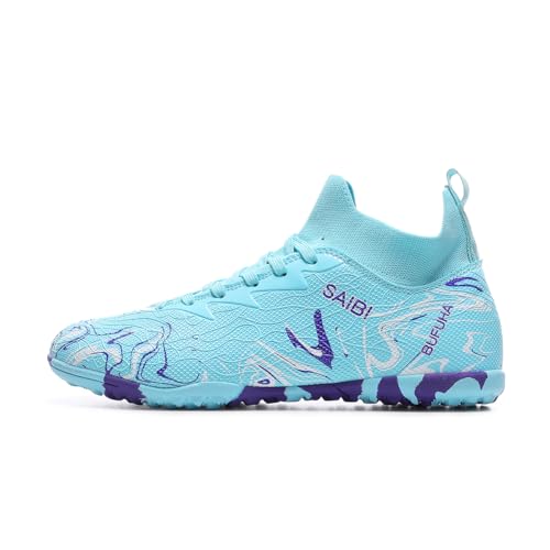 Breathable Men’s Soccer Cleats: Outdoor Football Shoes with Anti-Slip Studs & Easy Clean Design for Turf, Grass, Training