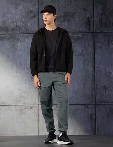 Image of Jockey AM72 Men Super Combed Cotton Rich Regular Fit Jogger with Zipper Pockets
