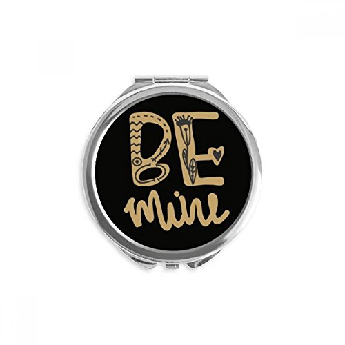Miroir de maquillage handwrite rond et plat pour une mise en beauté nette