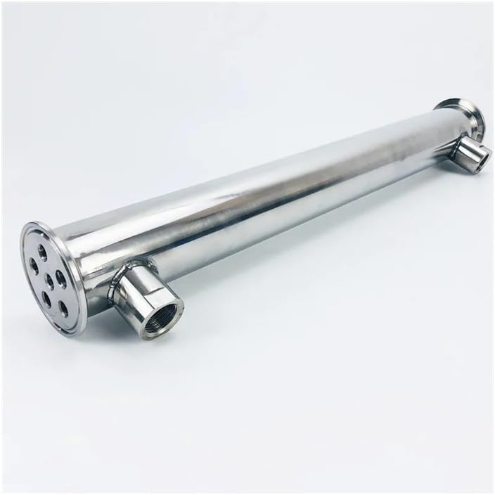 2"(51mm) OD64mm,Stainless Steel304 Condenser 450mm,6 Pipes Inside ID 8mm,Connection Female Thread 1/2"