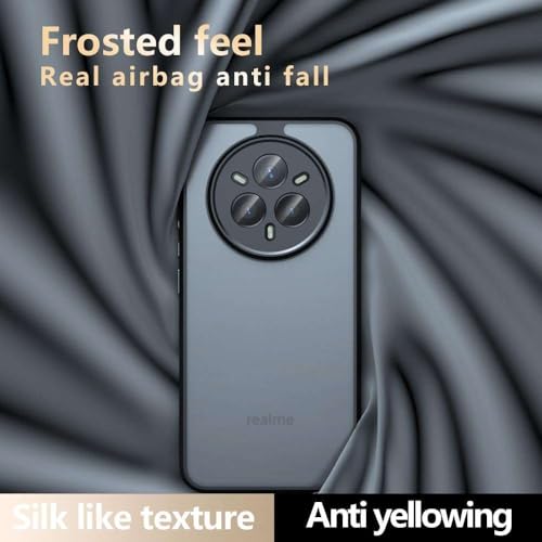 Image of Case Compatible with Realme 14 Pro Plus 5G, Anti-Scratch, dust Proof, Selected TPU Material and Four Corner Airbags Shock and Drop Resistance Cover for Realme 14 Pro Plus- (Black)