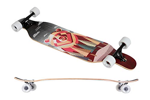 VOLADOR 42inch Freeride Longboard Complete Cruiser ( Drop Through Deck - Camber concave )(Bear)
