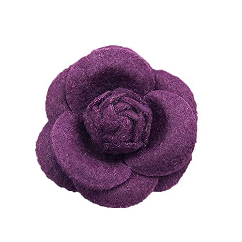 Image of Elegant Rose Flower Wool Fabric Brooch Pin for Women Girls Camellia Floral Pins Clip Lapel Shawl Dress Corsage Brooches Pins Vintage Jewelry Mother's Day Gifts