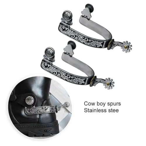 Accessoires d'équitation western comprenant une paire d'éperons pour cheval - 5