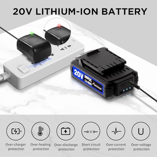 AVID POWER 20V MAX Lithium lon Cordless Drill Set, Power Drill Kit with Battery and Charger, 3/8-Inch Keyless Chuck, Variable Speed, 16 Position and 22pcs Bits (Blue) - Image 4