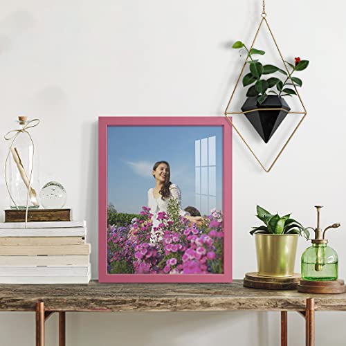 Renditions Gallery Photo Frames 11X14 Inch Picture Frame Set Of 4 High-End Modern Style, Made Of Solid Wood And High Definition Glass Ready For Wall And Tabletop Photo Display, Red Frame #TOP4