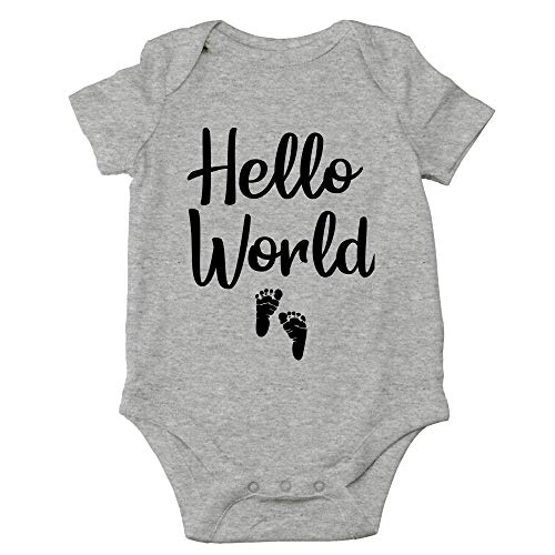 Image of CBTwear Hello World Baby Bodysuit - Cute Boy Girl Newborn Clothes Funny Infant Unisex Comfy Humor Romper