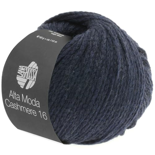 LANA GROSSA Alta Moda Cashmere 16 | Feinste 16 Mikron Merinowolle mit Kaschmiranteil | Handstrickgarn aus 78% Schurwolle (Merino) 12% Kaschmir & 10% Polyamid (Nylon) | 50g zum Stricken | 110m Garn 11