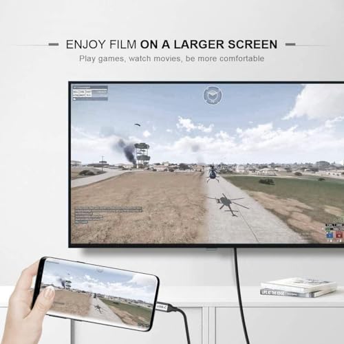 QGeeM USB C to HDMI Adapter 4K Cable, USB Type-C to HDMI Adapter [Thunderbolt 3/4 Compatible] for Laptop MacBook Pro/Air, iPhone15 16 Pro/max,GalaxyS8-S23,XPS,Pixelbook,Thinkpad,Surface,Ipad Pro etc. - Thumbnail 6