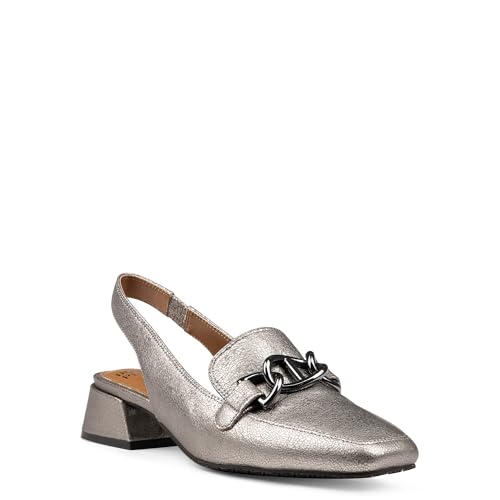 Image of Donald Pliner Women's Tegan Slingback Loafer Pump Heel - 1.5 inch Low Flared Heel Shoes for Comfort, Slip On Women's Heels