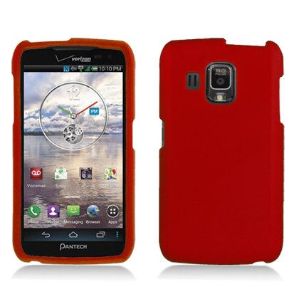 Aimo Wireless PNR930LPCLP003 Rubber Essentials Slim and Durable Rubberized Case for Pantech Perception R930 - Retail Packaging - Red