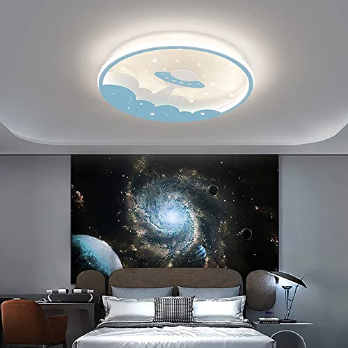 Plafonnier LED vaisseau spatial ultra-mince pour chambre d'enfant