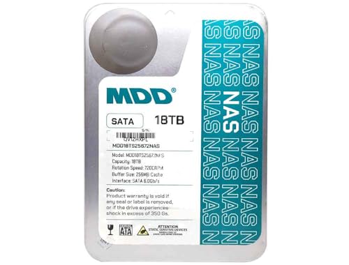 Image of MDD MAXDIGITALDATA MDD (MDD18TS25672NAS) 18TB 7200 RPM 256MB Cache SATA 6.0Gb /s 3.5'' Internal NAS Hard Drive (Renewed)