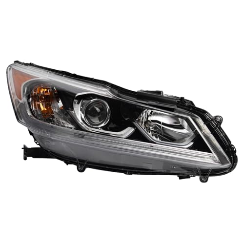 Image of TRQ Passenger Headlight Assembly Halogen Compatible with 2016-2017 Honda Accord With Daytime Running Lights HO2503169