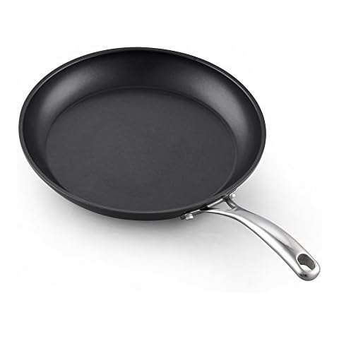 Cooks Standard 2577 Bratpfanne mit Antihaftbeschichtung, harteloxiert, 30 cm, Schwarz Eloxierte Bratensaute-Omelettpfanne Cover