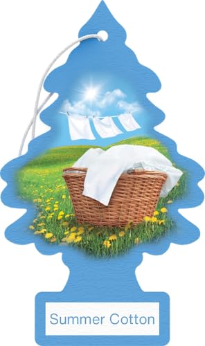 WUNDER-BAUM Auto-Lufterfrischer - Anhänger für langanhaltenden Duft im Auto oder zu Hause - Summer Cotton - 1 Stück