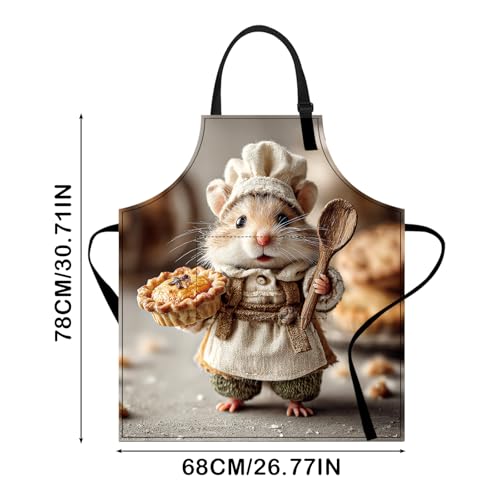 Image of Nuxovilar Cute Apron with Pockets, 26.77 * 30.7 Inches, Versatile for Meal Prep, Baking, Holiday Cooking