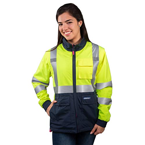 Jorestech Safety 4-In-1 Windbreaker Reversible Gray Fitted Jacket Reflective High Visibility With Removable Sleeves Jk-05 Xl #TOP13