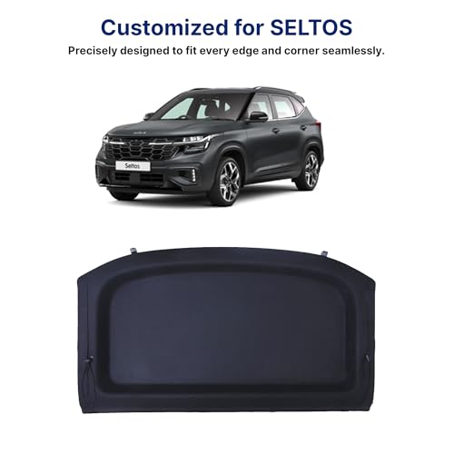Image of Car Parcel Tray Diggi Luggage Tray in Perfect Fitting Compatible (Seltos Parcel Tray)| Does not fit with The Wiper Model on The Back Glass