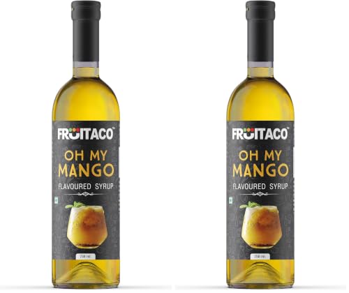 Image of Fruitaco Mango Syrup: Perfect Mixer for Enhancing Mocktails & Cocktails, Drinks, Shakes, and Mojitos at Parties, Conveniently Packaged in a 750ml Bottle for All Your Mixing Needs | Non-Alcoholic