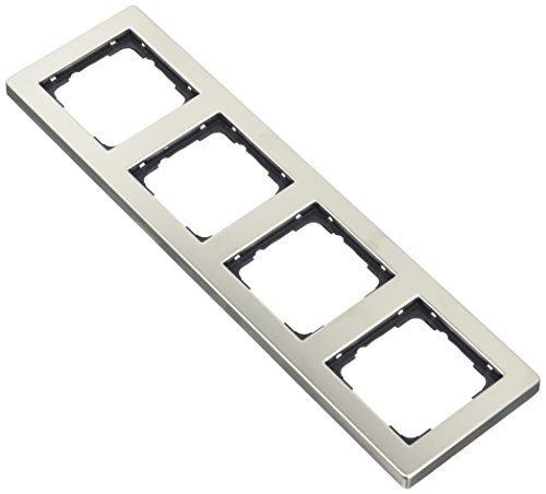 Gira 021433 Cover Frame E2 4-Way Stainless Steel