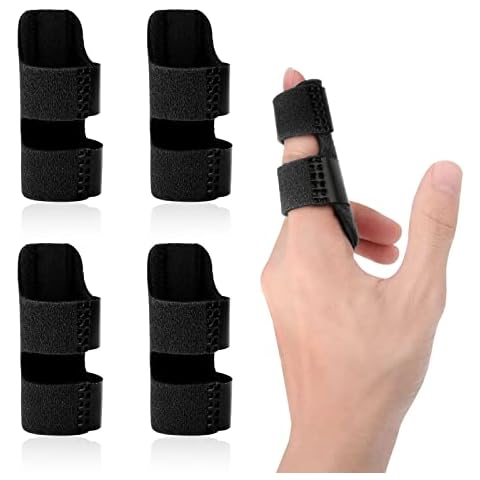 TSHAOUN Férula de soporte para dedos de 4 piezas con correa ajustable Cover