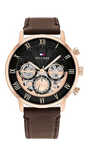 Tommy Hilfiger Quartz Multifunction Black dial Leather Strap Watch for Men-TH1710566 (B0CLRFBBVJ) Amazon Price History, Amazon Price Tracker