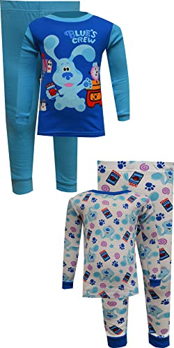 AME INTL Sleepwear Boysft Bluefts Clues Bluefts Crew Cotton Infant 4 Piece Pajamas (18 mo) (BC012YLL18M)