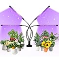 Shyineyou Grow Lights for Indoor Plants Full Spectrum, 80 LEDs Plant Light for Indoor Plants with 3/9/12H Timer, 4 Heads Clip On Plant Grow Light with 3 Modes, 20%-100%