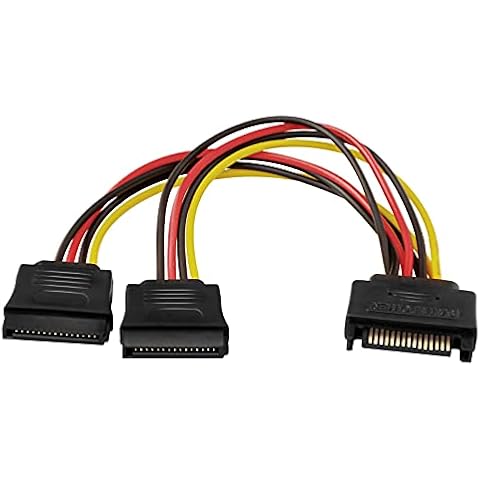 SATA Power Splitter Kabel, SATA Y 15 Pin Stecker auf 2 Female Head Adapterkabel Cover