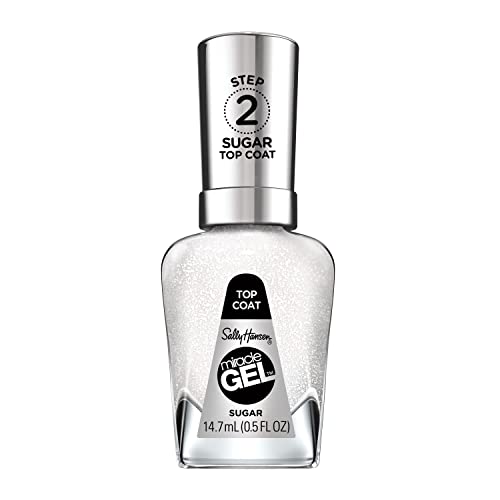 Sally Hansen Miracle Gel Nail Polish, Sugar Top Coat, 0.5 fl oz