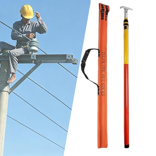Pértiga de rescate aislante ante accidentes eléctricos con gancho ajustable de seguridad