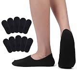 PAUNEW Sneaker Socken Damen 35-38 Schwarz 10 Paar Füßlinge Footies Sportsocken