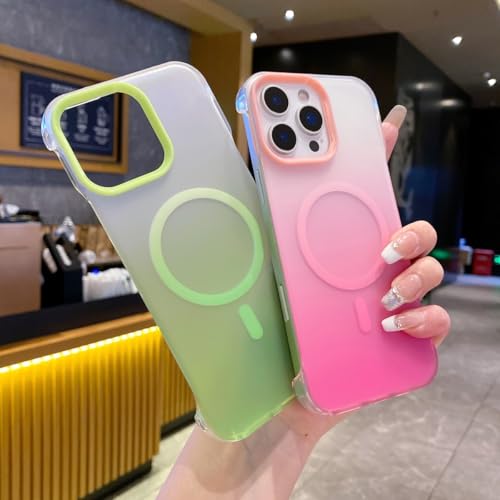 Coque magnétique premium iPhone 14 Pro Max mate verte sans cadre