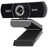 Spedal Webcam 60fps 1080P HD PC Web Kamera Streaming OBS Gaming Webcam Manual Focus USB Webcam mit Mikrofonen Desktop oder Laptop-Webkamera für Skype Facebook Kompatibel für Mac Windows