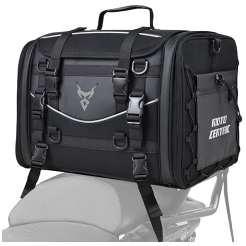 MIGHTYDUTY Motorcycle Tail Bag Expandable Large Capacity 45-60L Motorcycle Luggage Bag Waterproof 1200D Oxford Fabric Multifunctional Motorcycle Bag For Back Seat M Cover