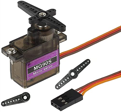 YUNIQUE USA 5 Peças MG90S Micro Servomotor 14G RC Helicóptero Avião Barco Controles Robô Mini Servo
