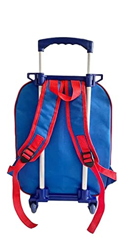 Kit Mochila Infantil Escolar Sonic Rodinhas Tam M F5 Meninos