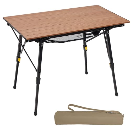 Portal Campingtisch faltbar Höhenverstellbar Klapptisch Aluminium 90 x...