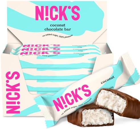 NICKS Keto bar Coconut, Barretta di cocco con cioccolato senza zu...