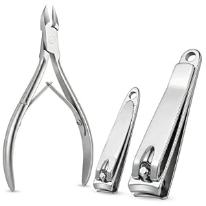 Nail Clippers Kit with Toenail Clippers and Cuticle Nipper – Stainless Steel Manicure Pedicure Set for Precise Nail Trimming, Grooming, and Cuticle Care