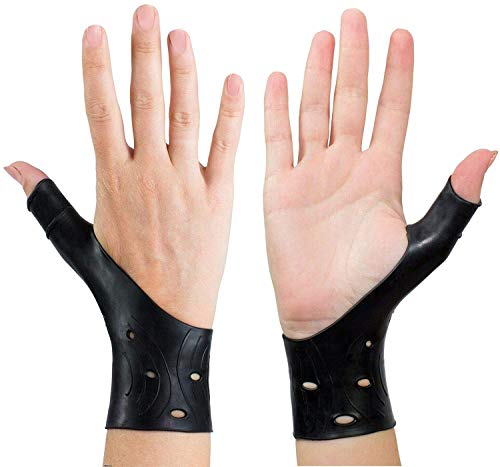 Breathable Gel Wrist Support Braces with Thumb Stabilizer for Right & Left Hand | Proven to Relieve Pain Including Arthritis, Rheumatism, Carpal Tunnel (Black)